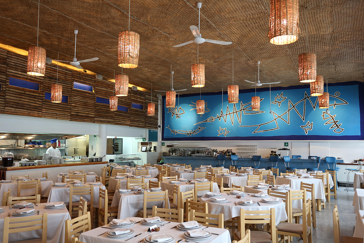 Interior of Contramar restaurant in Mexico City